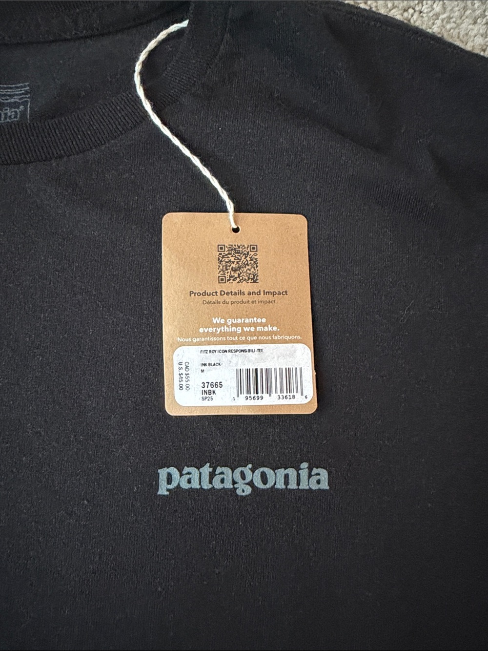 Patagonia Adult Fitz Roy Icon Responsibili-Tee T-Shirt Unisex Men’s M/Women’s L - Picture 9 of 12